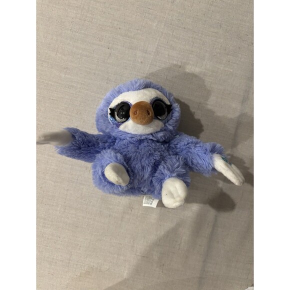 Zuru Pets Alive Fifi Sloth Glitter Eyes  Purple Plush 6” - Picture 1 of 7